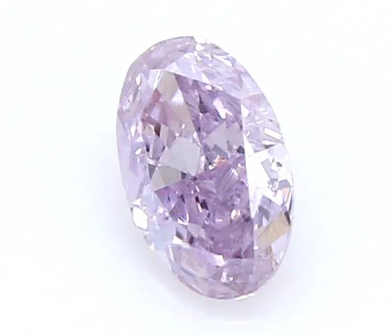 0.20ct Oval Natural Diamond (Colour Fancy Pinkish Purple, Clarity SI2, Cut EX, GIA Certified)
