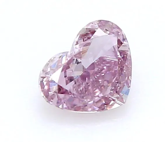 0.23ct Heart Natural Diamond (Colour Fancy Purplish Pink, Clarity VS2, Cut EX, GIA Certified)