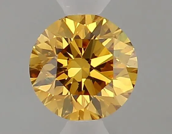 0.26ct Round Natural Diamond (Colour Fancy Orange, Clarity VS1, Cut VG, GIA Certified)