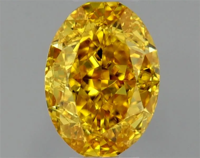0.29ct Oval Natural Diamond (Colour Fancy Vivid Yellow, Clarity VS1, GIA Certified)
