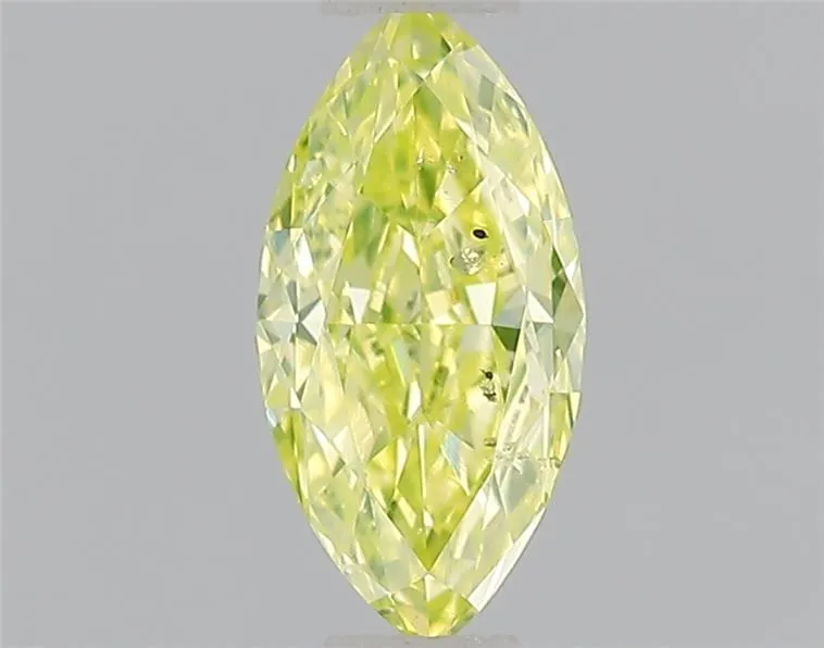 0.31ct Marquise Natural Diamond (Colour Fancy Greenish Yellow, Clarity SI2, GIA Certified)