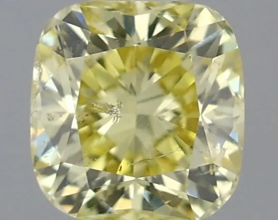 0.32ct Cushion modified Natural Diamond (Colour Fancy Intense Yellow, Clarity SI2, Cut GD, IGI Certified)