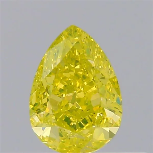 0.34ct Pear Natural Diamond (Colour Fancy Intense Greenish Yellow, Clarity VS2, GIA Certified)