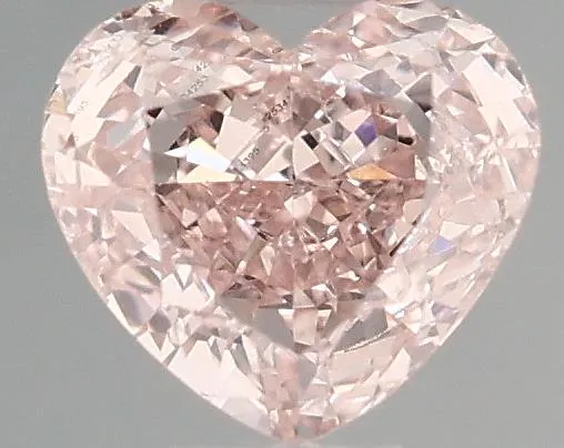 0.36ct Heart Natural Diamond (Colour Fancy Orangey Pink, Clarity SI1, GIA Certified)