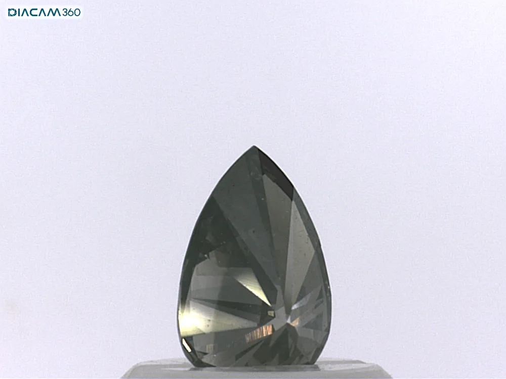 0.37ct Pear Natural Diamond (Colour Fancy Dark Yellowish Gray, Clarity SI2, GIA Certified)