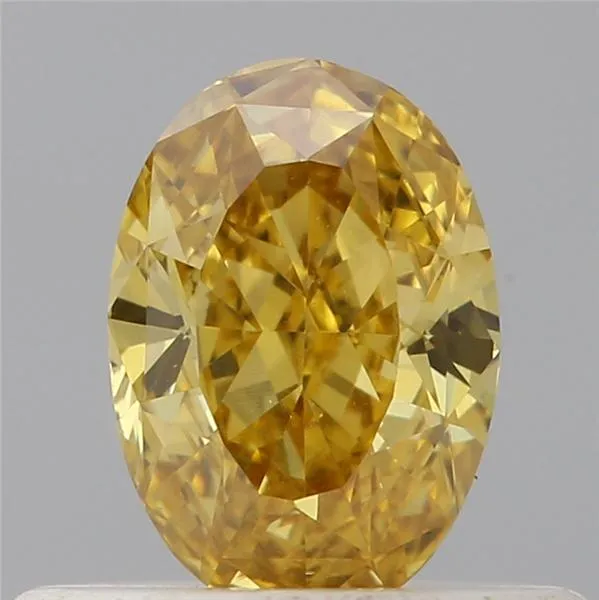 0.40ct Oval Natural Diamond (Colour Fancy Deep Orangey Yellow, Clarity VS2, GIA Certified)
