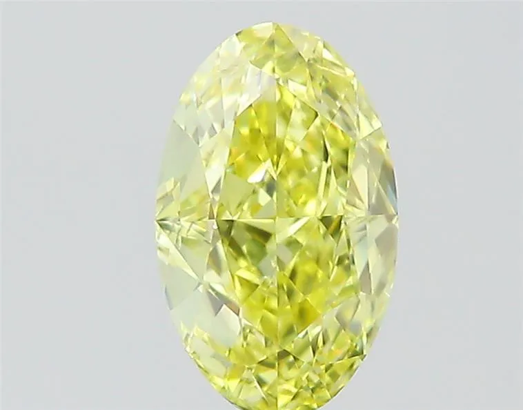 0.40ct Oval Natural Diamond (Colour Fancy Intense Yellow, Clarity VS2, GIA Certified)