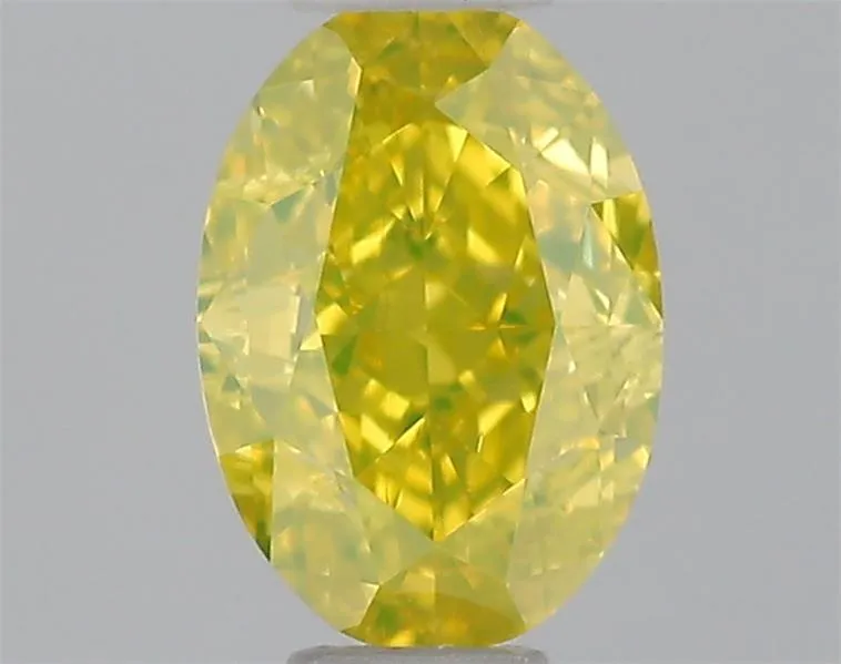 0.41ct Oval Natural Diamond (Colour Fancy Vivid Yellow, Clarity VS2, GIA Certified)
