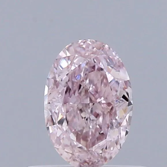 0.44ct Oval Natural Diamond (Colour Fancy Brownish Pink, Clarity SI1, GIA Certified)