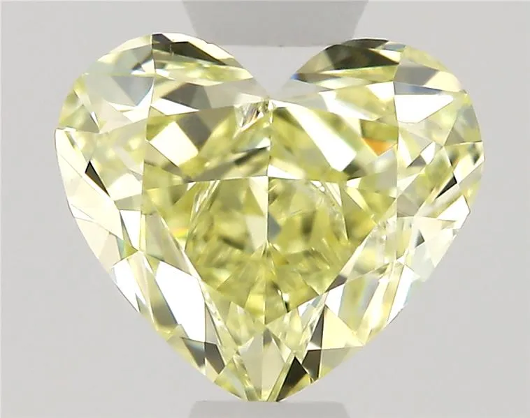0.45ct Heart Natural Diamond (Colour Fancy Yellow, Clarity SI2, Cut EX, GIA Certified)