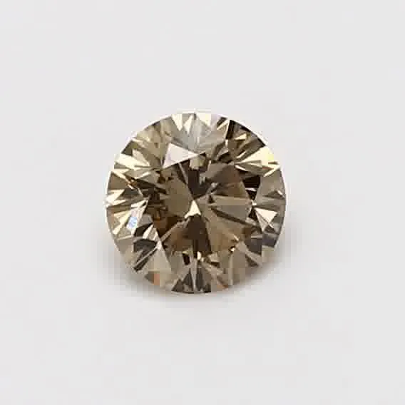 0.45ct Round Natural Diamond (Colour Fancy Yellowish Brown, Clarity VVS2, Cut VG, IGI Certified)