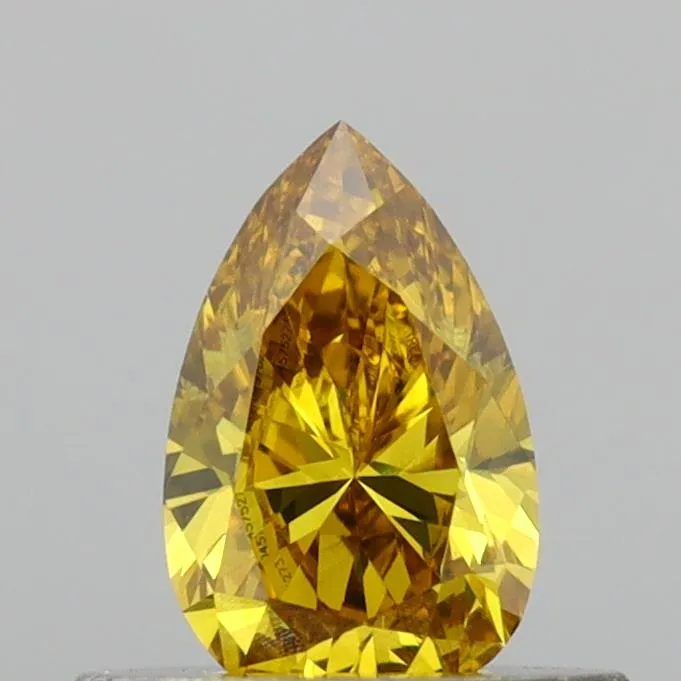 0.46ct Pear Natural Diamond (Colour Fancy Intense Brownish Yellow, Clarity VVS1, Cut VG, IGI Certified)