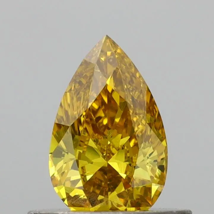 0.48ct Pear Natural Diamond (Colour Fancy Brown Yellow, Clarity VS2, Cut VG, IGI Certified)