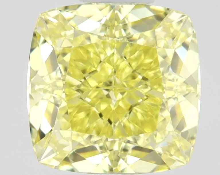 0.50ct Cushion brilliant Natural Diamond (Colour Fancy Intense Yellow, Clarity IF, GIA Certified)