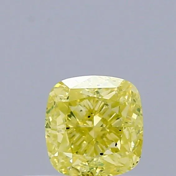 0.50ct Cushion modified Natural Diamond (Colour Fancy Yellow, Clarity SI1, GIA Certified)