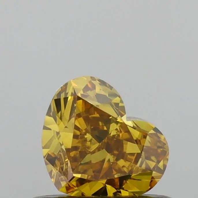 0.50ct Heart Natural Diamond (Colour Fancy Brown Yellow, Clarity VVS1, Cut VG, IGI Certified)