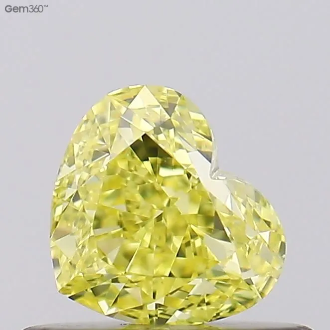 0.50ct Heart Natural Diamond (Colour Fancy Intense Yellow, Clarity VS1, GIA Certified)