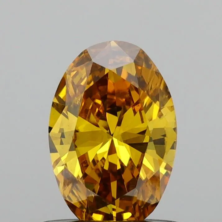 0.50ct Oval Natural Diamond (Colour Fancy Brown Yellow, Clarity VVS1, Cut VG, IGI Certified)