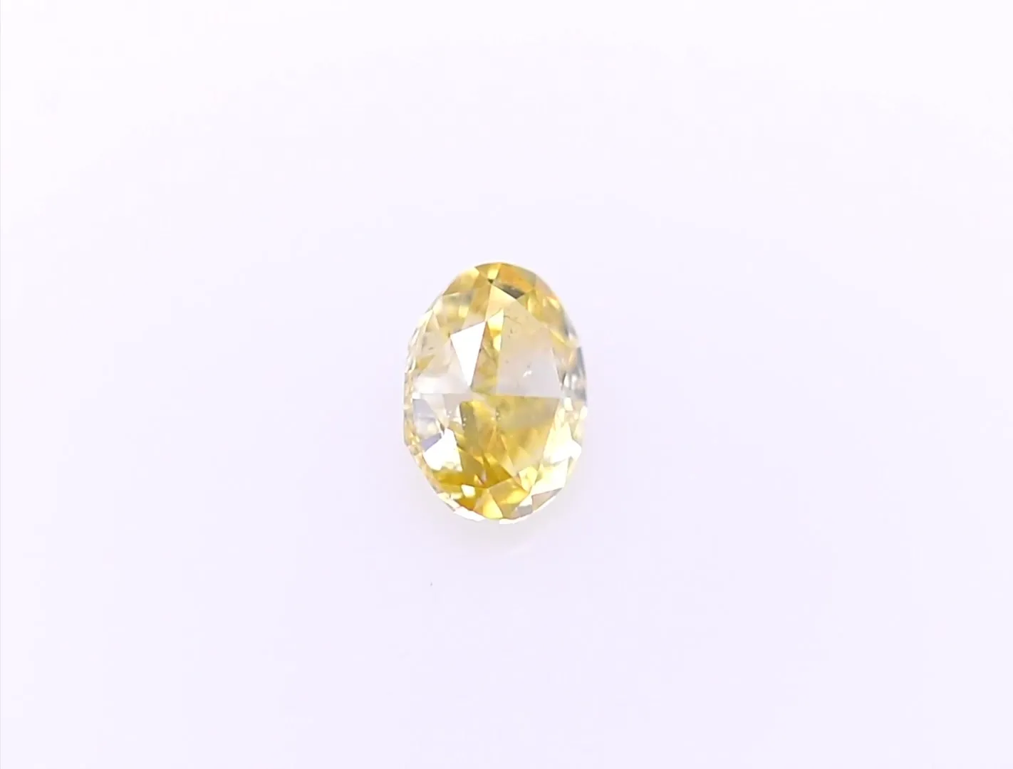 0.50ct Oval Natural Diamond (Colour Fancy Intense Yellow, Clarity SI2, GIA Certified)