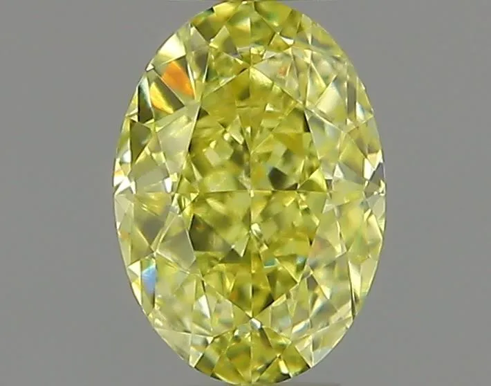 0.50ct Oval Natural Diamond (Colour Fancy Intense Yellow, Clarity VS1, GIA Certified)