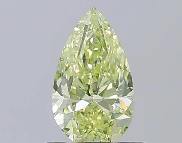 0.50ct Pear Natural Diamond (Colour Light Greenish Yellow, Clarity SI2, GIA Certified)