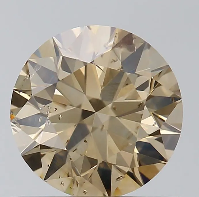 0.50ct Round Natural Diamond (Colour Brown, Clarity SI2, Cut EX, IGI Certified)