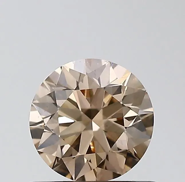 0.50ct Round Natural Diamond (Colour Brown, Clarity VS1, Cut EX, IGI Certified)