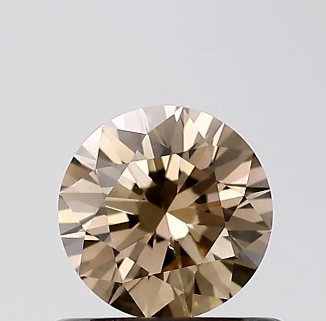 0.50ct Round Natural Diamond (Colour Brown, Clarity VS2, Cut EX, IGI Certified)