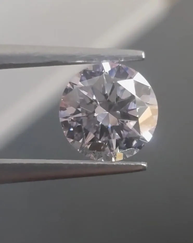 0.50ct Round Natural Diamond (Colour Faint Pink, Clarity VS2, Cut EX, GIA Certified)