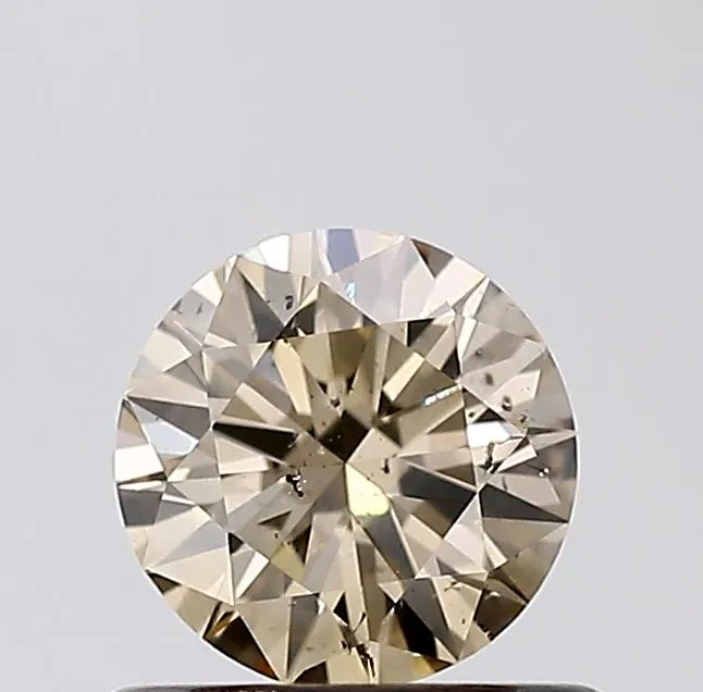 0.50ct Round Natural Diamond (Colour Light Brown, Clarity SI1, Cut EX, IGI Certified)