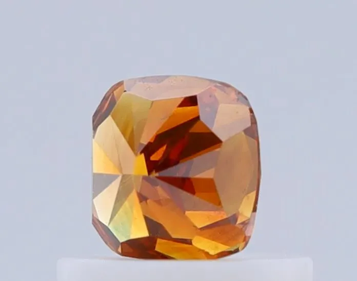 0.51ct Cushion brilliant Natural Diamond (Colour Fancy Deep Orange, Clarity VS2, GIA Certified)
