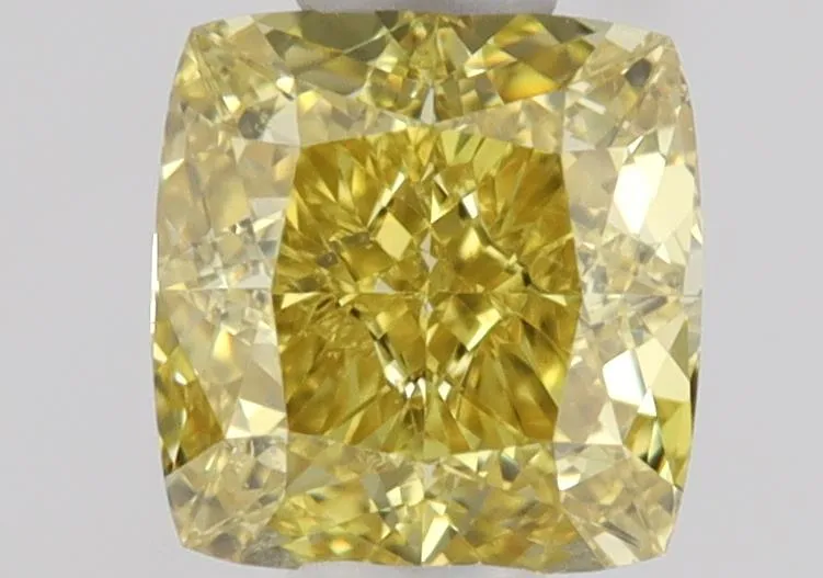 0.51ct Cushion brilliant Natural Diamond (Colour Fancy Intense Yellow, Clarity VS1, GIA Certified)