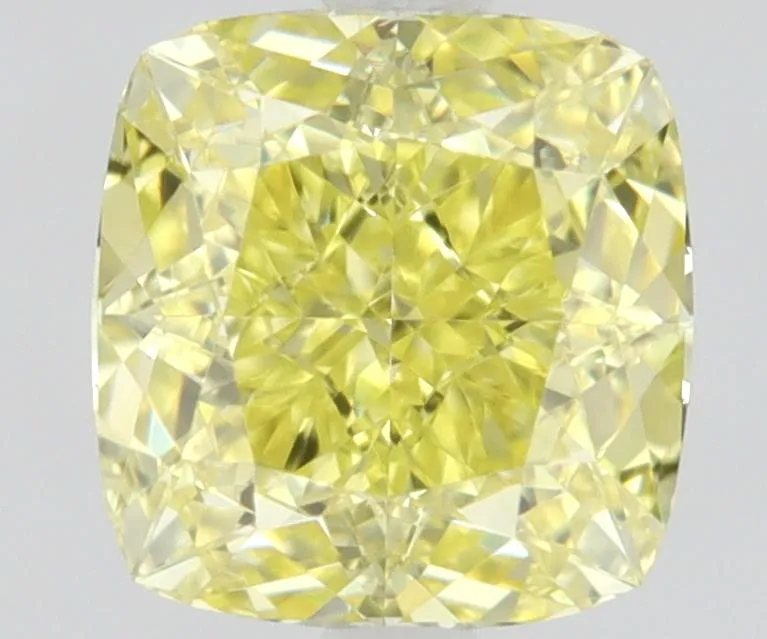 0.51ct Cushion brilliant Natural Diamond (Colour Fancy Intense Yellow, Clarity VVS2, GIA Certified)
