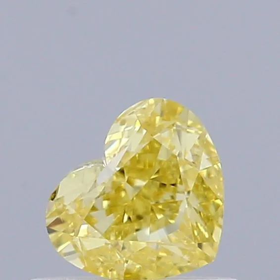 0.51ct Heart Natural Diamond (Colour Fancy Intense Yellow, Clarity VS2, GIA Certified)