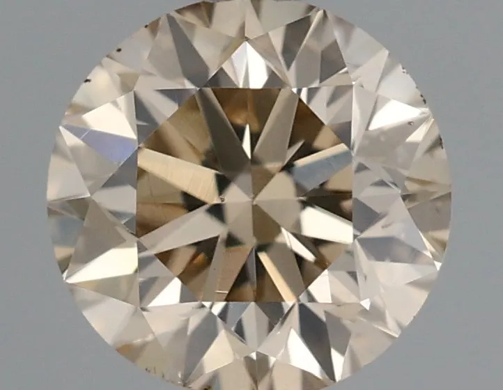 0.51ct Round Natural Diamond (Colour Light Brown, Clarity VS2, Cut VG, IGI Certified)