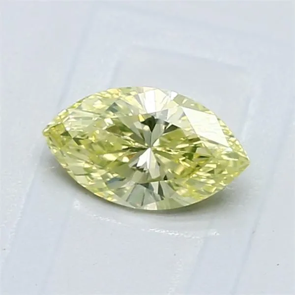 0.60ct Marquise Natural Diamond (Colour Fancy Greenish Yellow, Clarity VS2, Cut GD, GIA Certified)