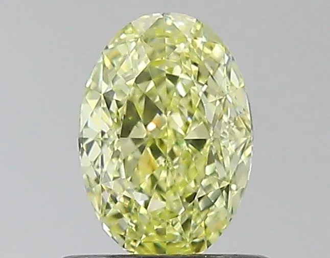 0.70ct Oval Natural Diamond (Colour Fancy Yellow, Clarity VVS2, GIA Certified)