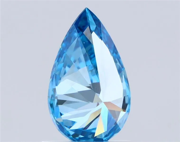 0.70ct Pear Natural Diamond (Colour Fancy Vivid Blue, Clarity VVS2, Cut EX, IGI Certified)