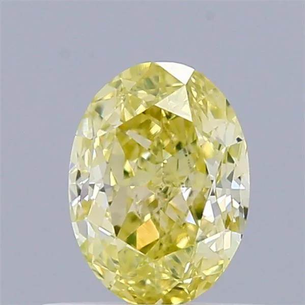 0.71ct Oval Natural Diamond (Colour Fancy Yellow, Clarity VVS1, GIA Certified)