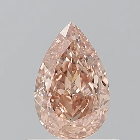 0.71ct Pear Natural Diamond (Colour Fancy Pink, Clarity SI1, GIA Certified)