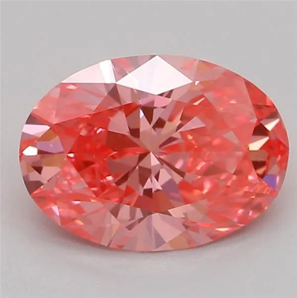 0.76ct Oval Natural Diamond (Colour Pink, Clarity VVS2, Cut EX, IGI Certified)
