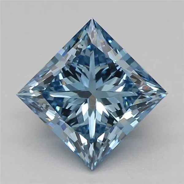 0.77ct Princess Natural Diamond (Colour Blue, Clarity VS1, Cut VG, IGI Certified)