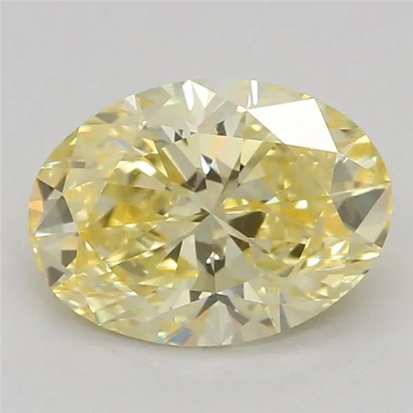 0.79ct Oval Natural Diamond (Colour Yellow, Clarity VVS2, Cut EX, IGI Certified)