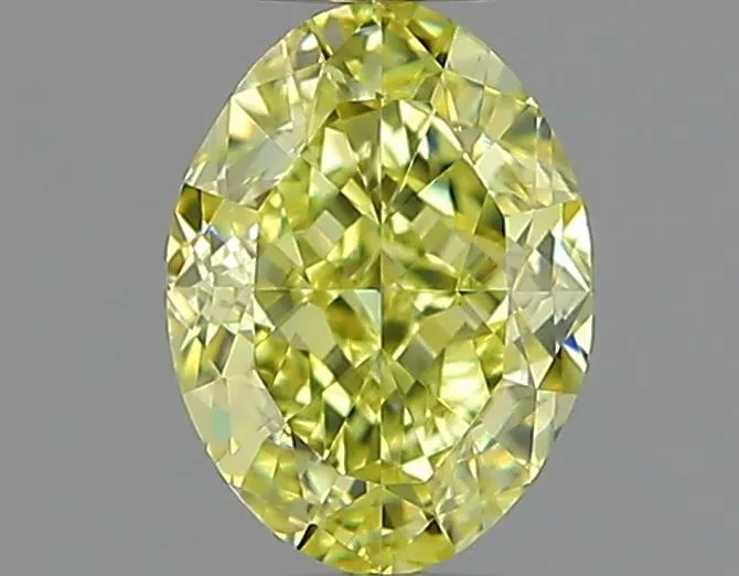 0.80ct Oval Natural Diamond (Colour Fancy Intense Yellow, Clarity VS2, GIA Certified)