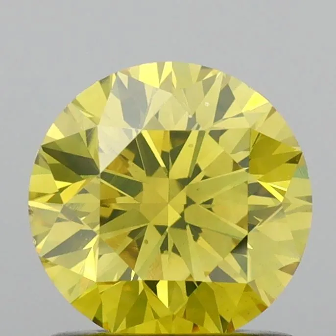0.99ct Round Natural Diamond (Colour Fancy Intense Yellow, Clarity VS2, Cut VG, IGI Certified)