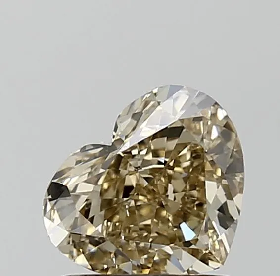 1.00ct Heart Natural Diamond (Colour Fancy Yellowish Brown, Clarity SI1, GIA Certified)