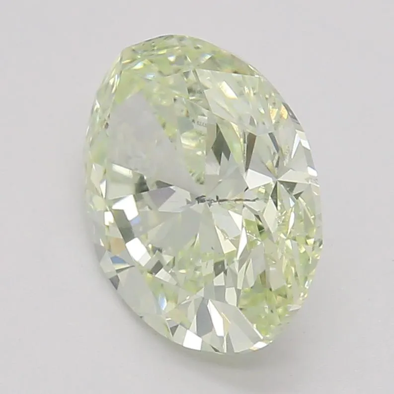 1.00ct Oval Natural Diamond (Colour Fancy Light Green, Clarity SI2, GIA Certified)