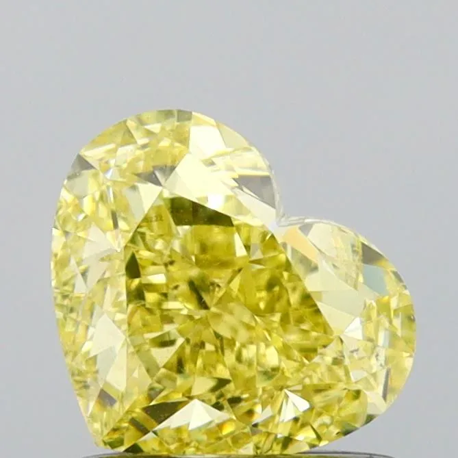1.01ct Heart Natural Diamond (Colour Fancy Yellow, Clarity SI1, GIA Certified)