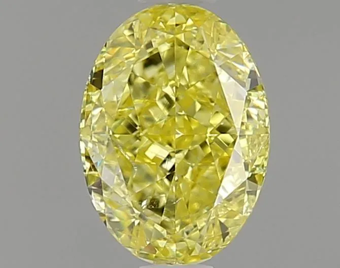 1.01ct Oval Natural Diamond (Colour Fancy Intense Yellow, Clarity SI2, Cut GD, GIA Certified)