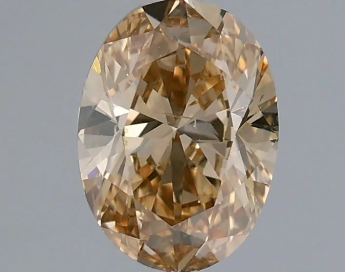 1.01ct Oval Natural Diamond (Colour Fancy Orange, Clarity SI2, GIA Certified)